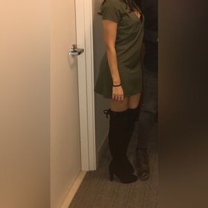 Urban Planet Forrest Green Short Sleeve Dress, size S